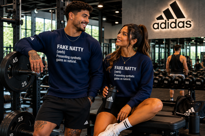 Adidas Fake Natty Crewneck | Gym Humor Sweatshirt