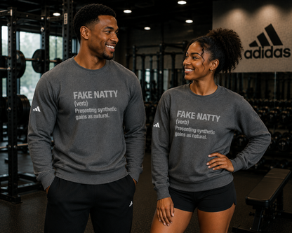 Adidas Fake Natty Crewneck | Gym Humor Sweatshirt