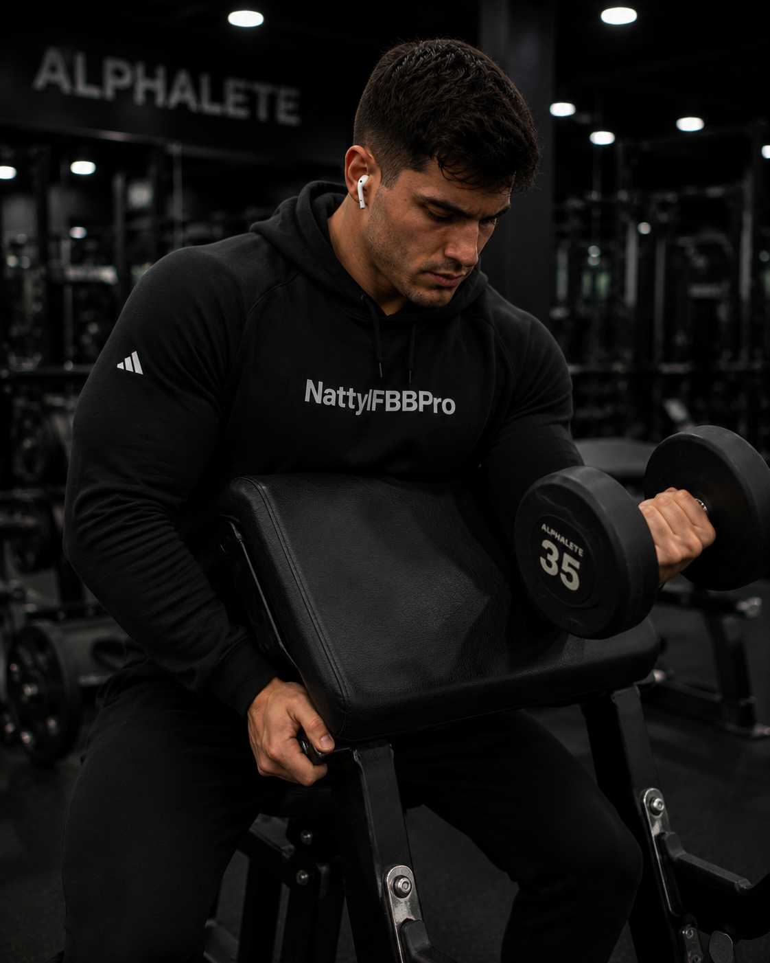 Adidas Natty IFBBPro Hoodie | Minimal Gym Pullover