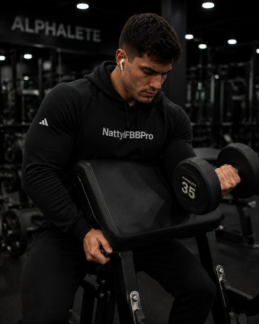 Adidas Natty IFBBPro Hoodie | Minimal Gym Pullover