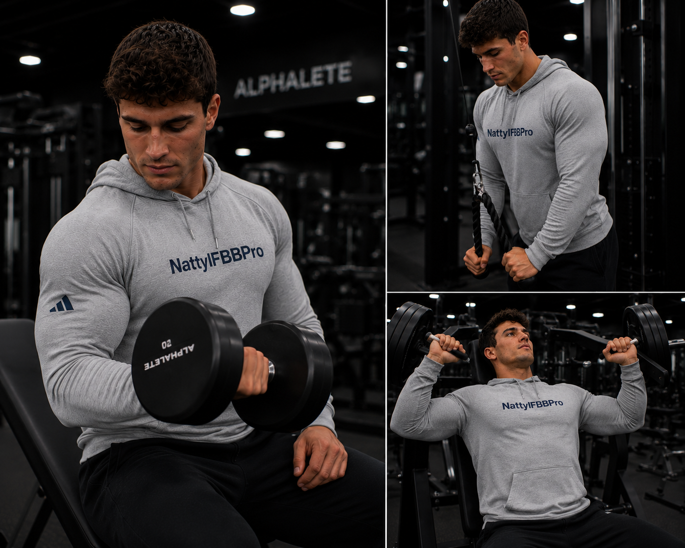 Adidas Natty IFBBPro Hoodie | Minimal Gym Pullover
