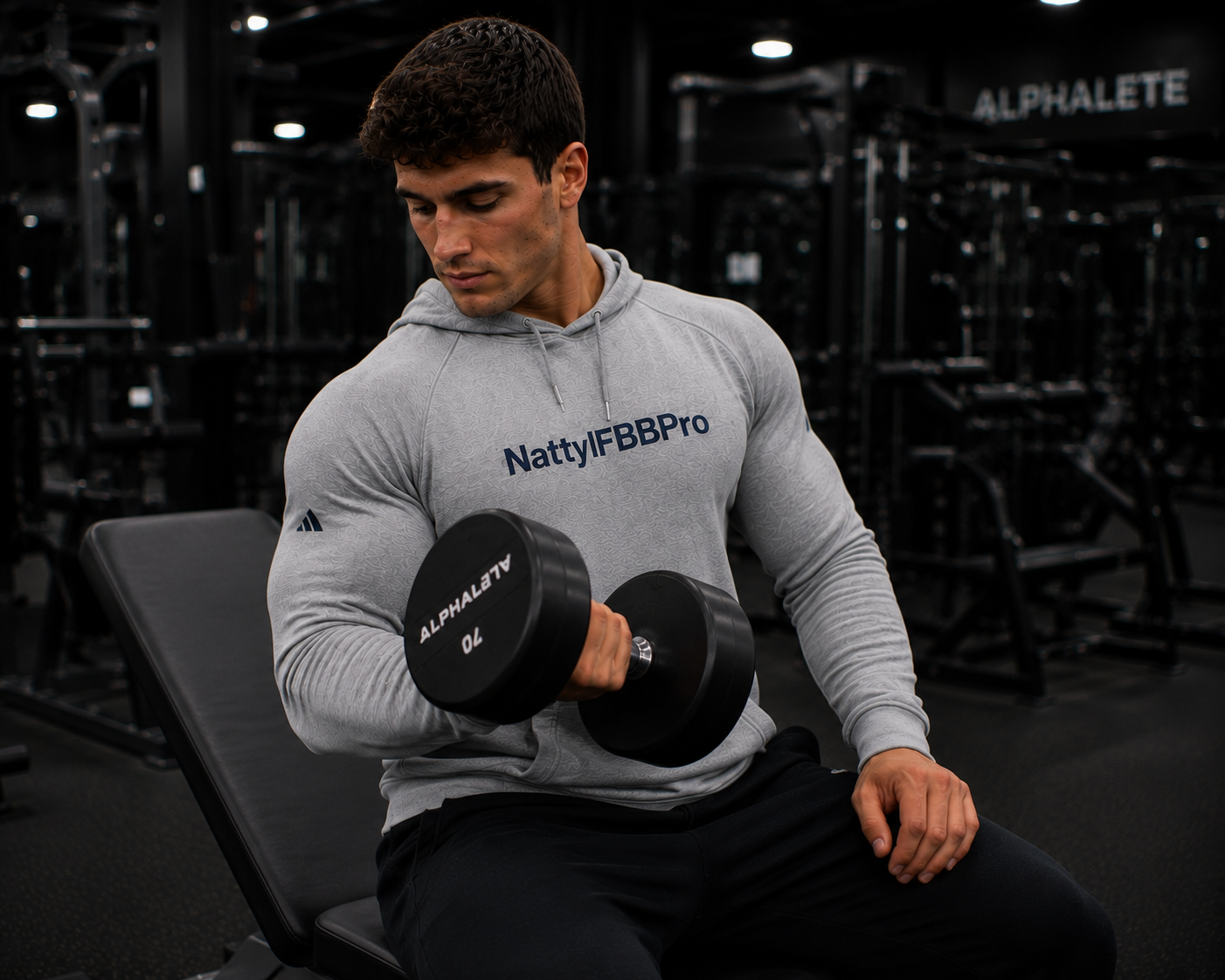 Adidas Natty IFBBPro Hoodie | Minimal Gym Pullover