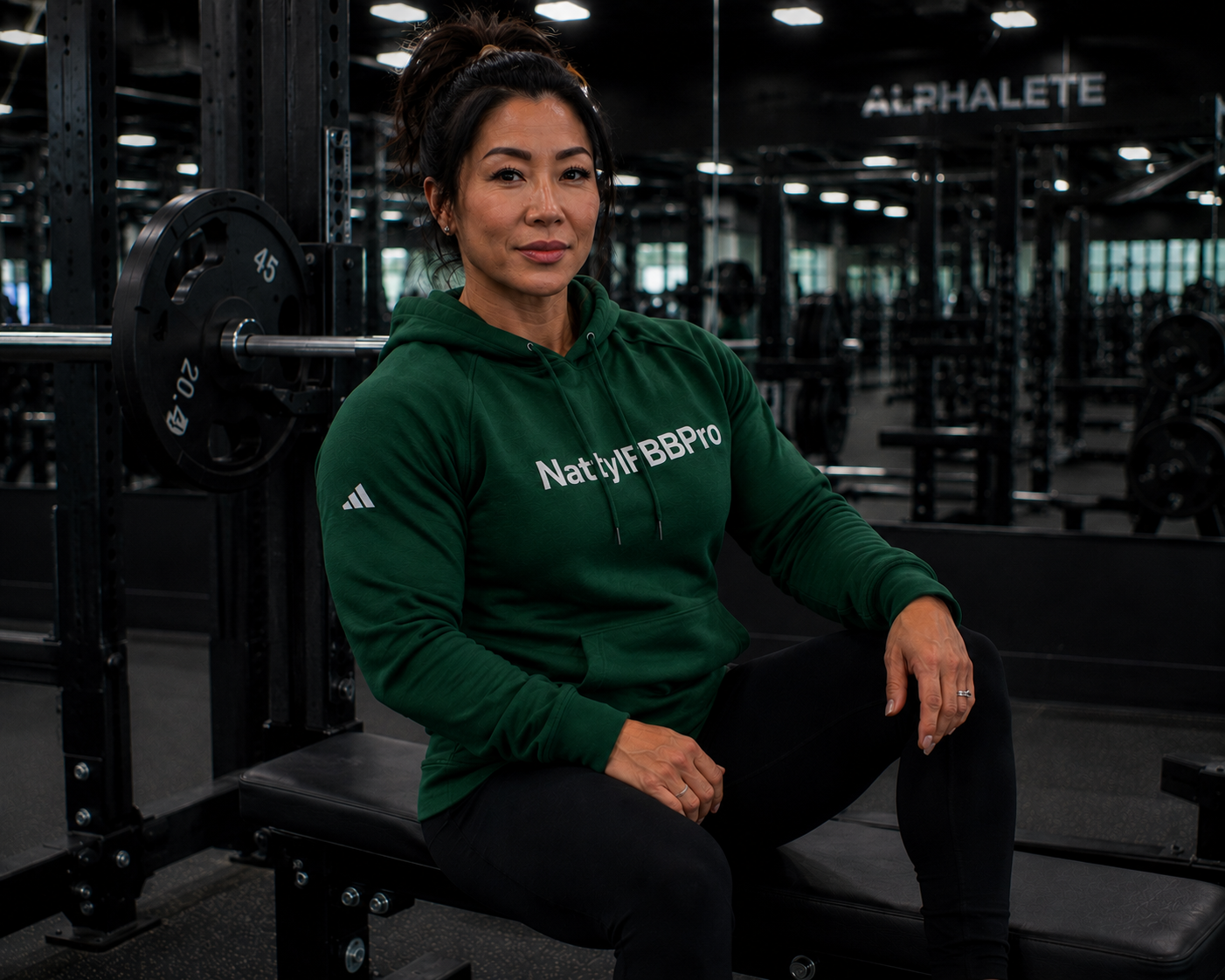 Adidas Natty IFBBPro Hoodie | Minimal Gym Pullover
