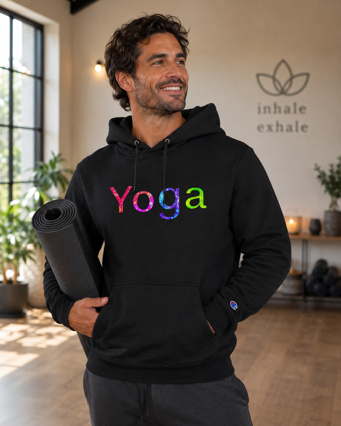Champion Yoga Hoodie: Cozy Fitness Sweatshirt | Gift for Yogis & Gym Wear
