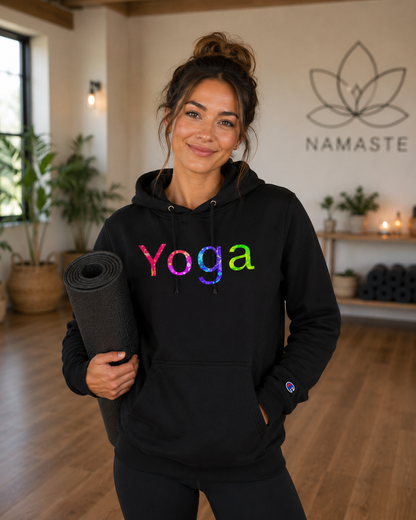 Champion Yoga Hoodie: Cozy Fitness Sweatshirt | Gift for Yogis & Gym Wear