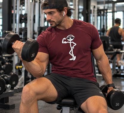 💪 Funny Flexing Stick Figure Gym T-Shirt