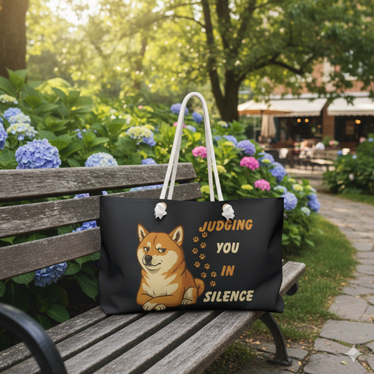 Shiba Inu Weekender Bag | Fun Dog Lover Travel Tote & Pet Owner Gift