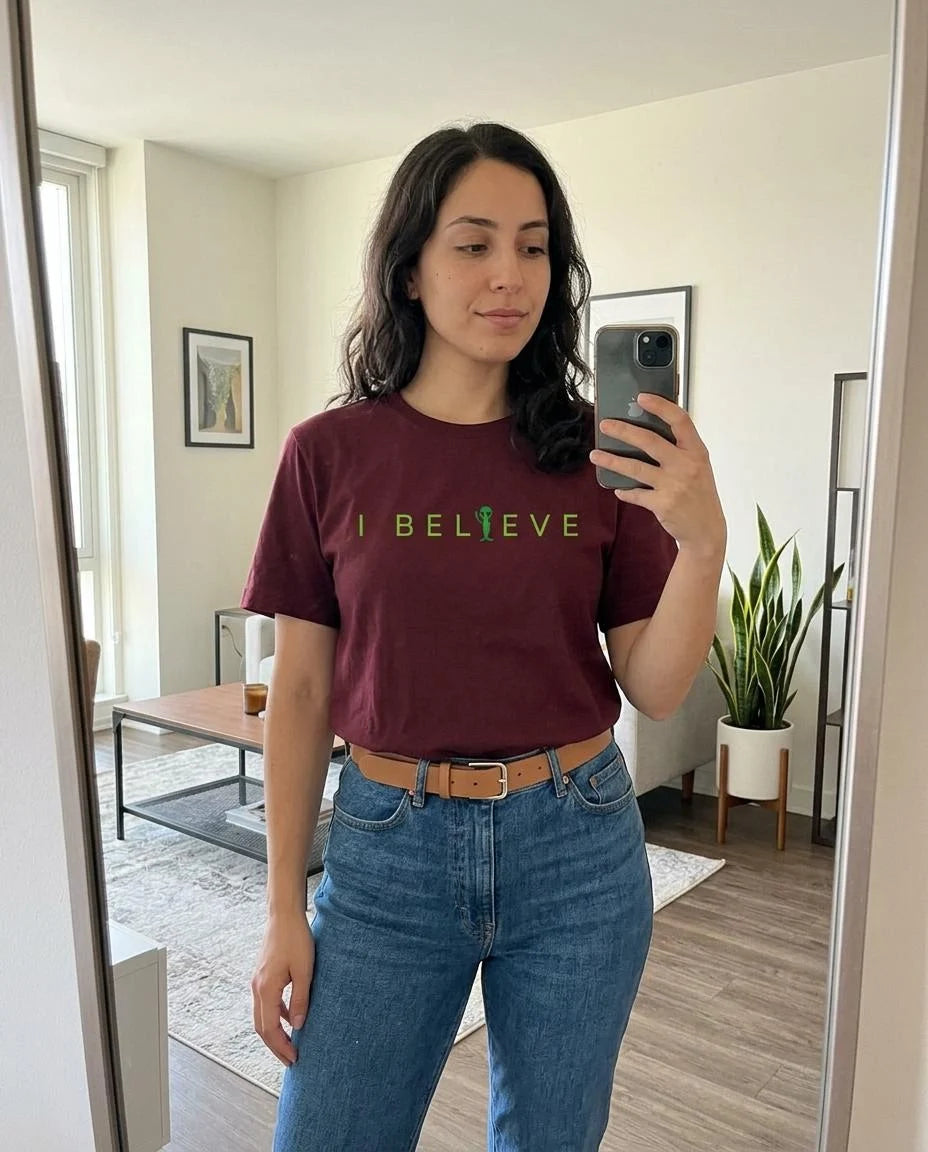 I Believe Minimalist Alien T-Shirt