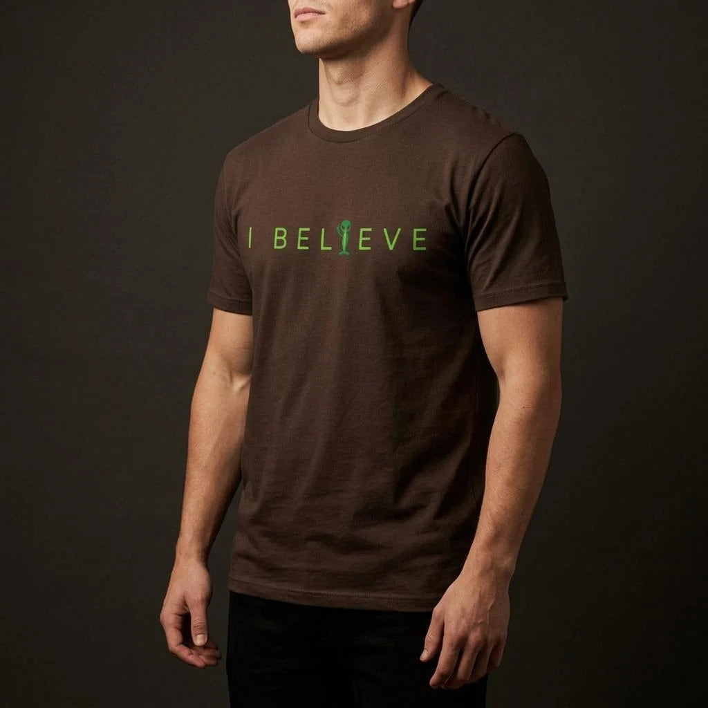 I Believe Minimalist Alien T-Shirt