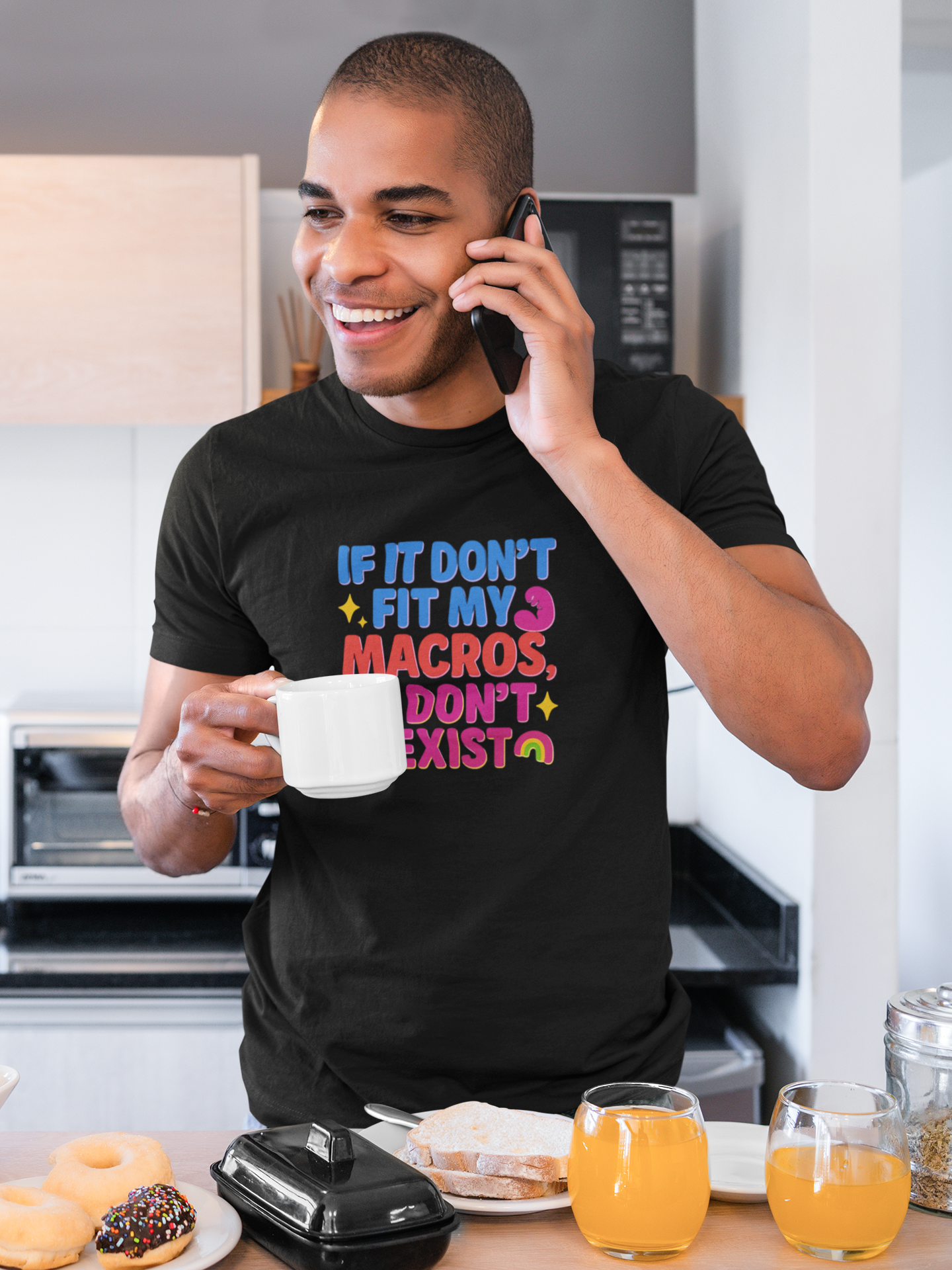 Funny Macro Fit Unisex Tee - Humor for Fitness Lovers