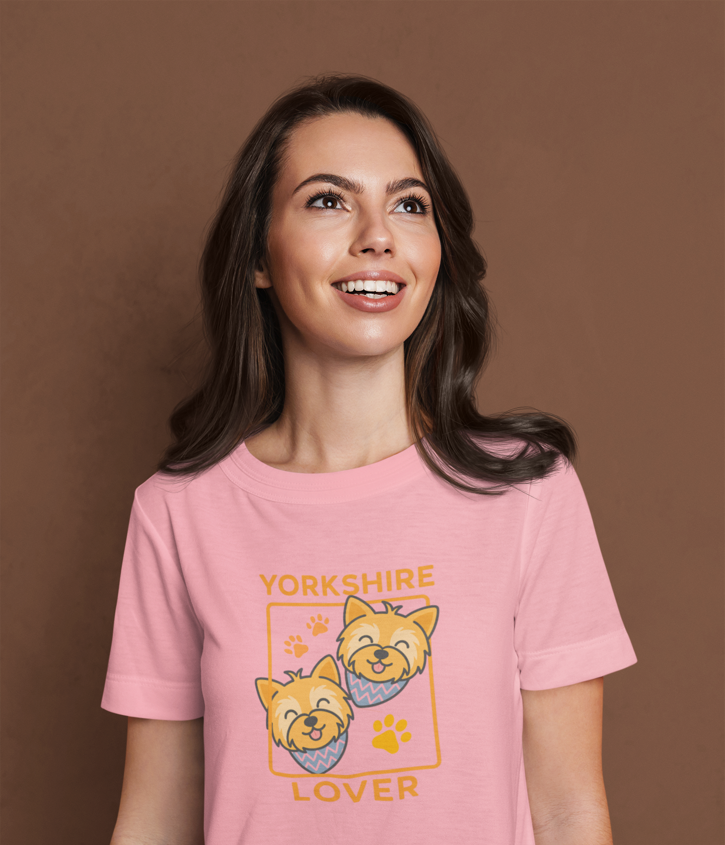 Double Yorkshire Lover T-Shirt | Cute Dog Mom/Dad Gift & Pet Apparel