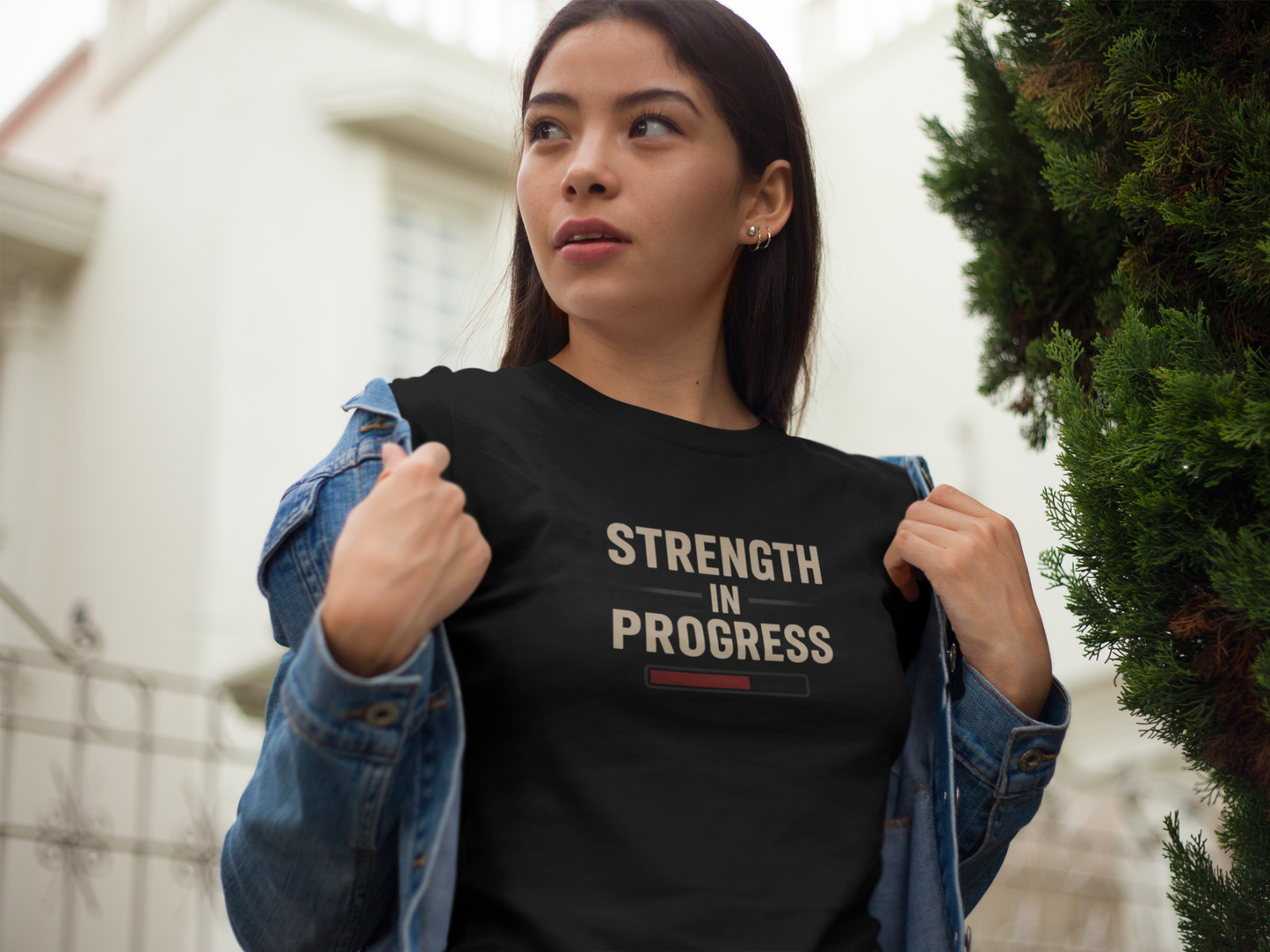 Motivational Unisex T-Shirt: "Strength in Progress" Fitness Shirt