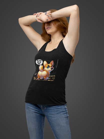 Corgi Lover Racerback Tank Top | Women's Dog Mom Gift & Fitness Apparel