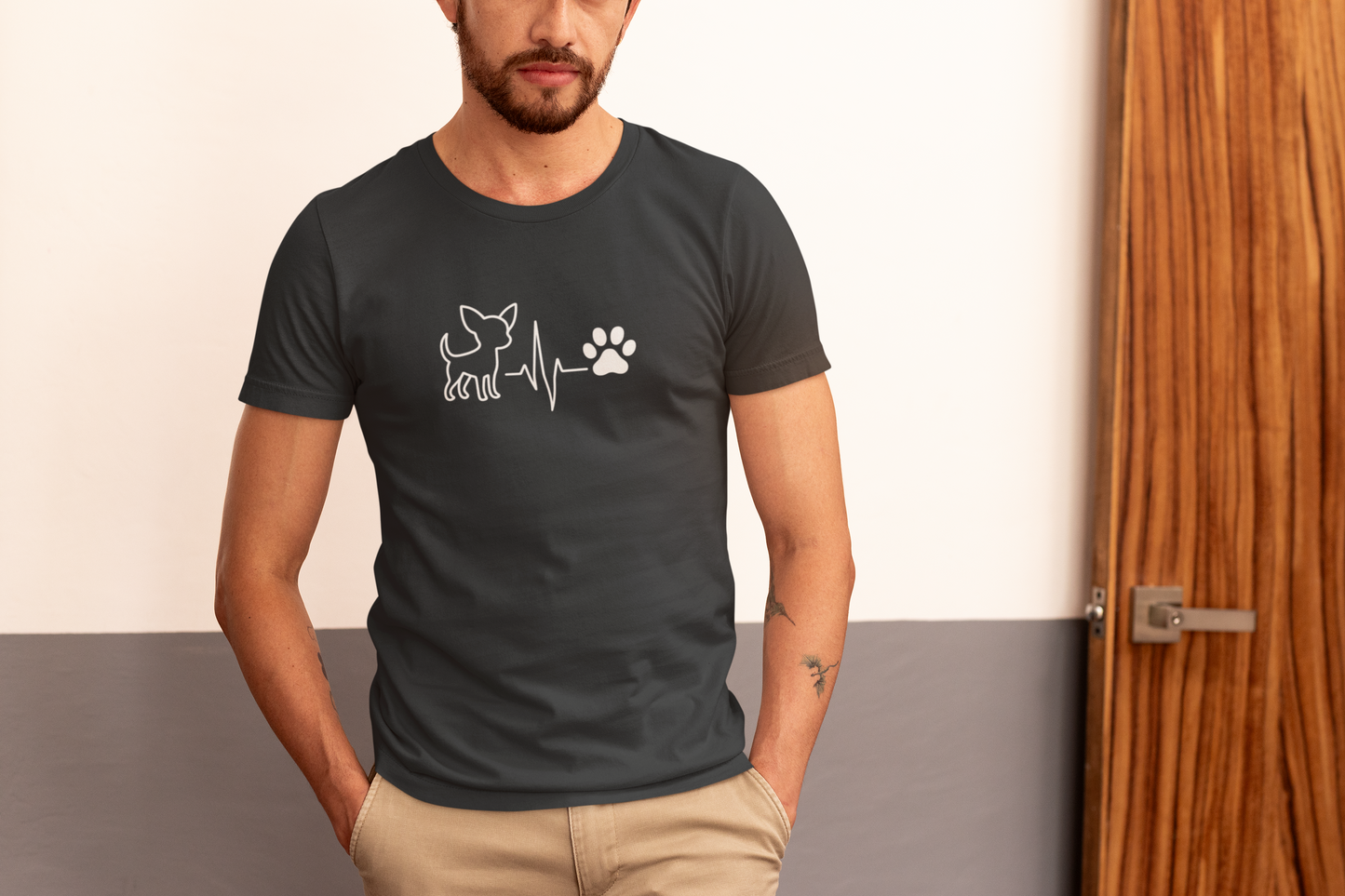 Chihuahua Heartbeat T-Shirt | Funny Dog Lover Gift & Pet Owner Tee