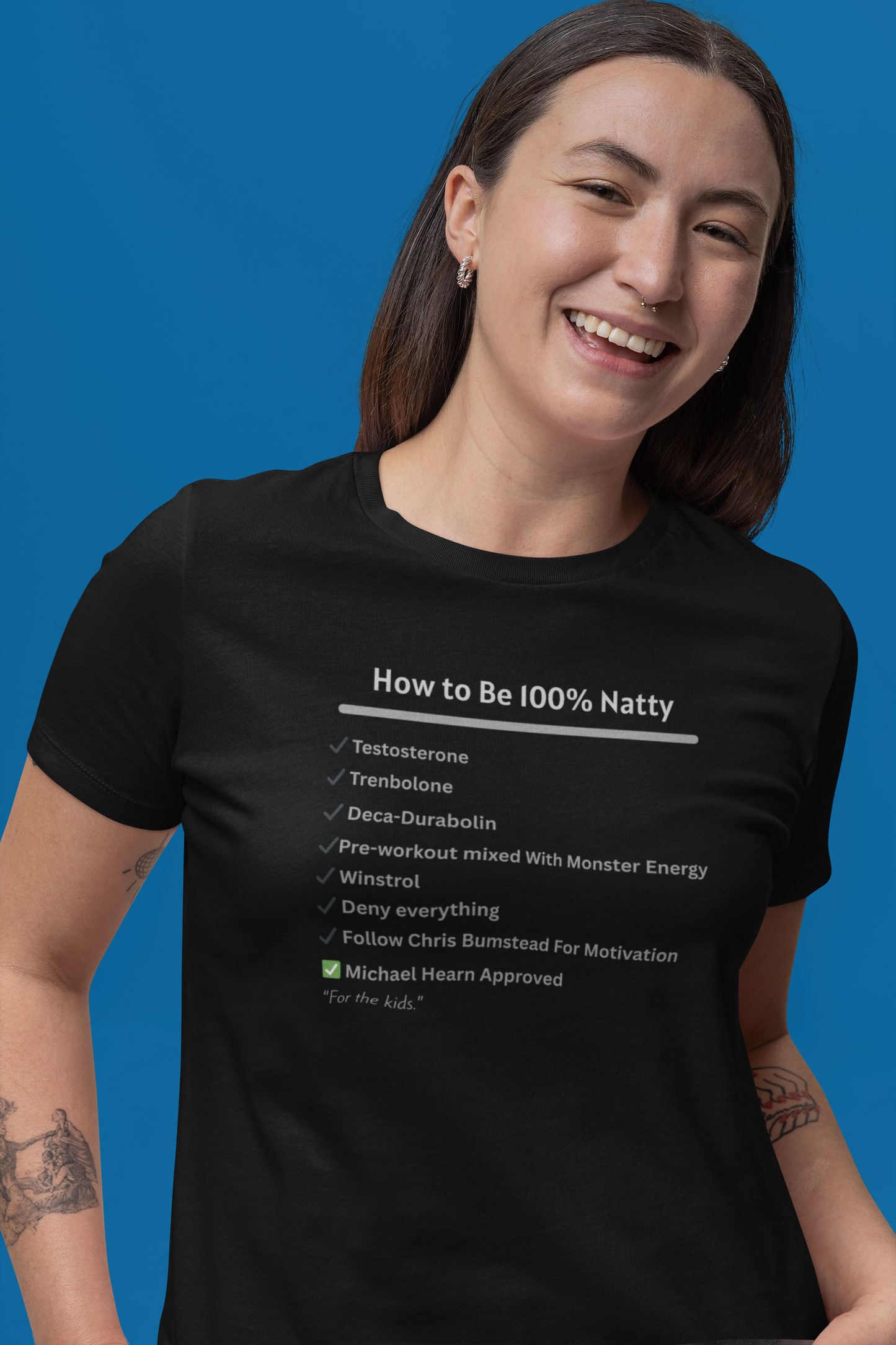 100% Natty T-Shirt | Funny Bodybuilding Tee, Sarcastic Gym Shirt, Unisex Fitness Gift