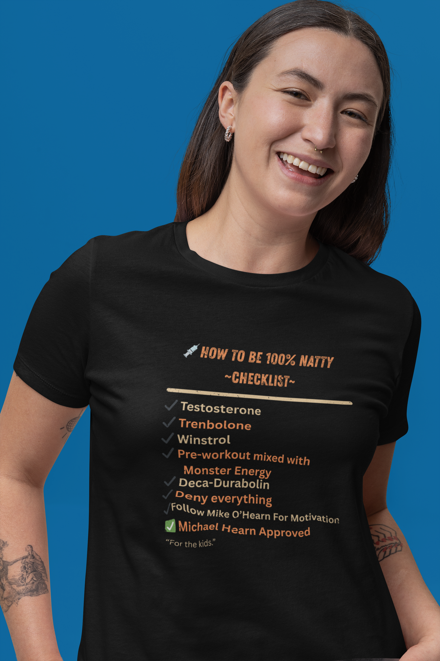 Natty Checklist Funny T-Shirt | Unisex Fitness & Gym Humor Tee
