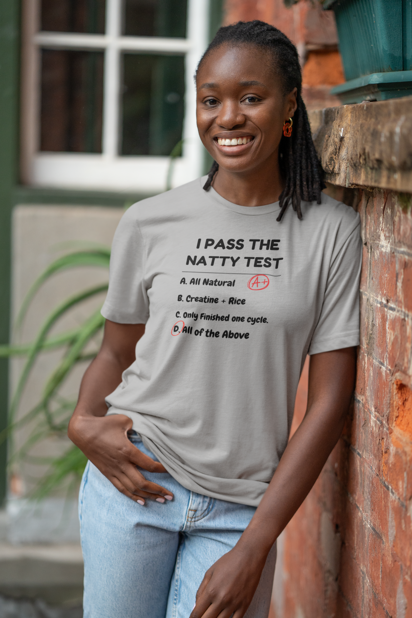 Funny Gym Humor Tee - "I Pass The Natty Test" Short Sleeve Unisex Shirt