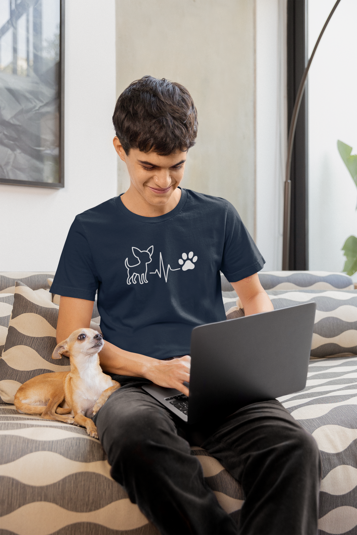 Chihuahua Heartbeat T-Shirt | Funny Dog Lover Gift & Pet Owner Tee