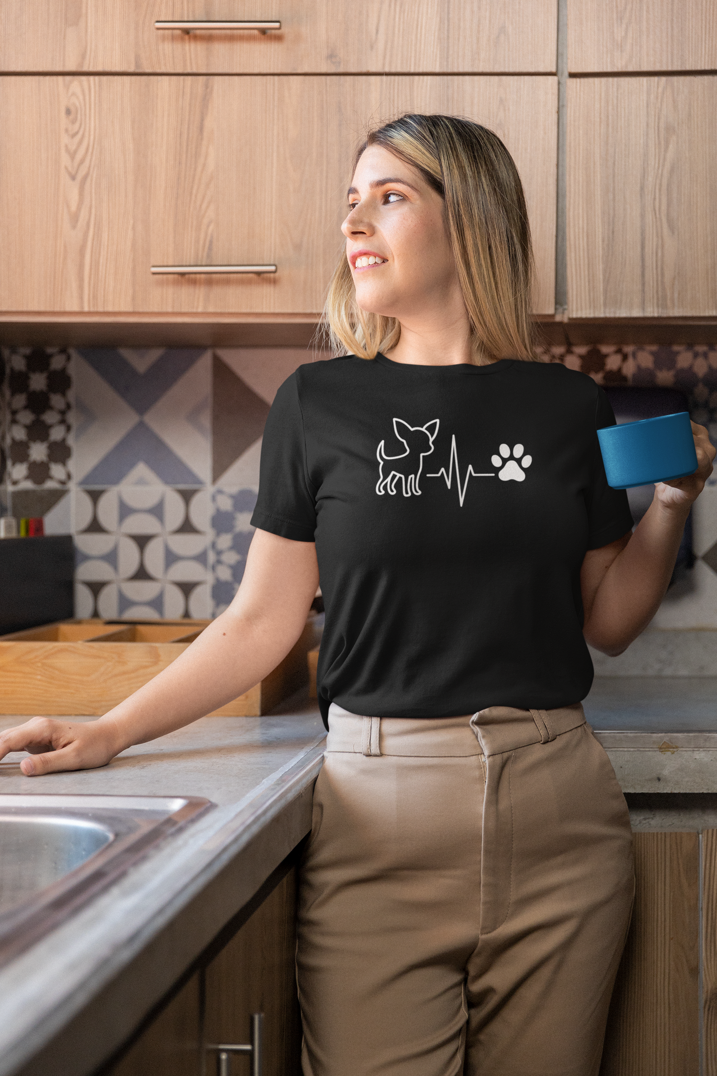 Chihuahua Heartbeat T-Shirt | Funny Dog Lover Gift & Pet Owner Tee