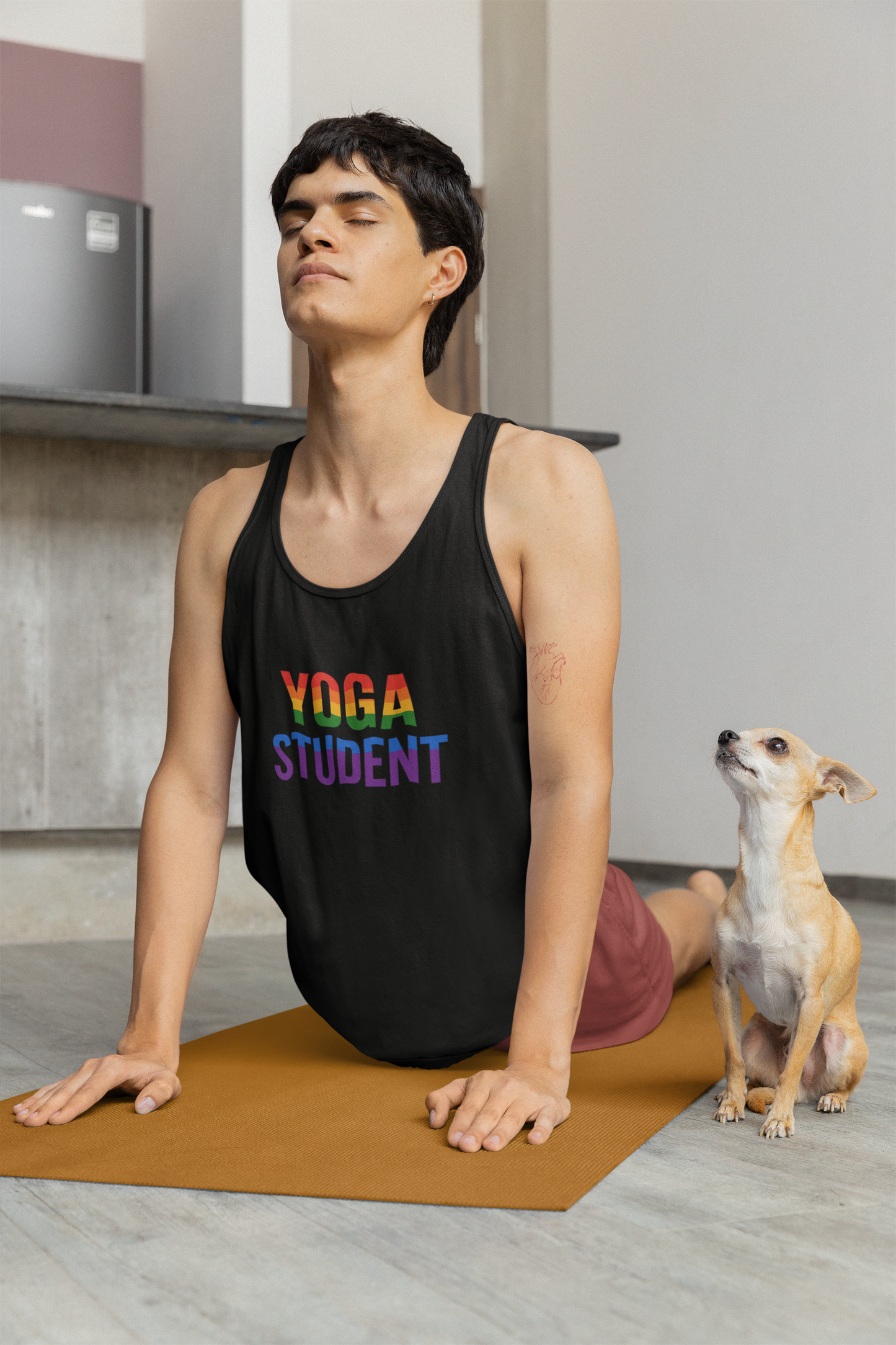 Rainbow Yoga Tank Top | Unisex Pride Fitness Tee, LGBTQ+ Apparel