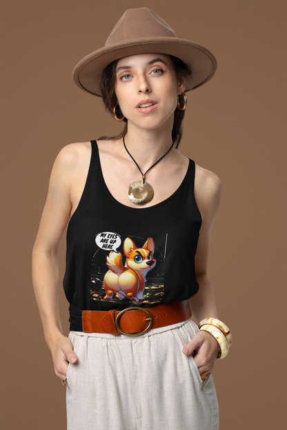 Corgi Lover Racerback Tank Top | Women's Dog Mom Gift & Fitness Apparel