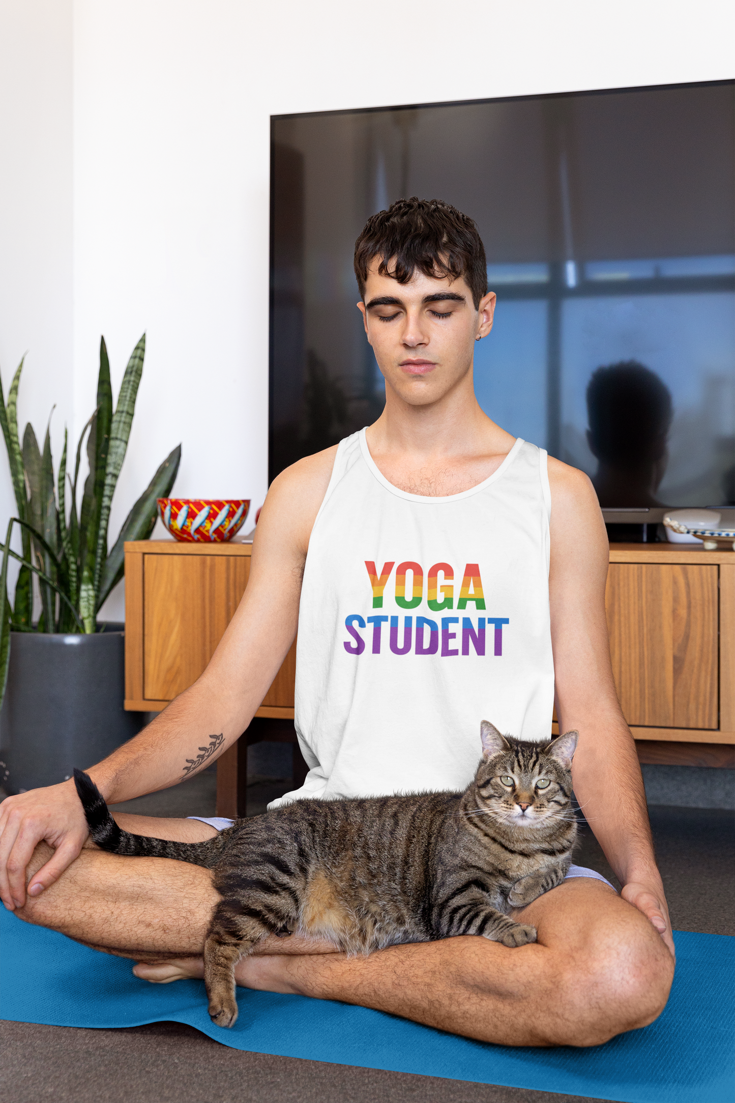 Rainbow Yoga Tank Top | Unisex Pride Fitness Tee, LGBTQ+ Apparel