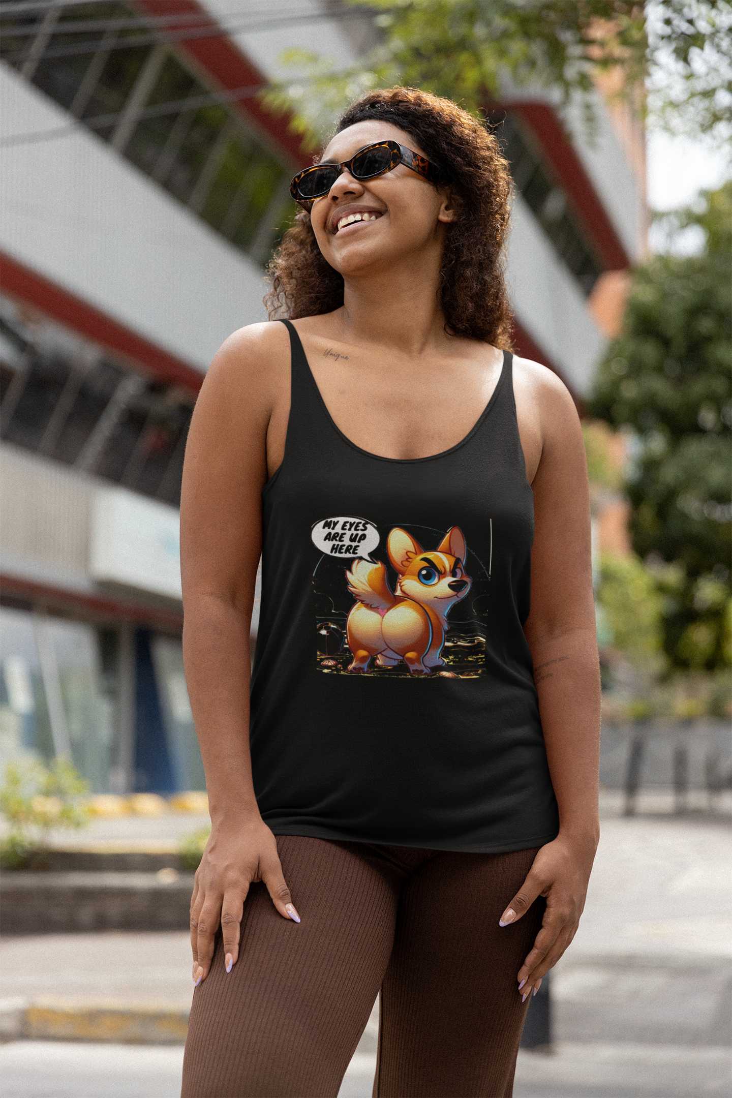 Shiba Inu Lover Racerback Tank Top | Women's Dog Mom Gift & Fitness Apparel
