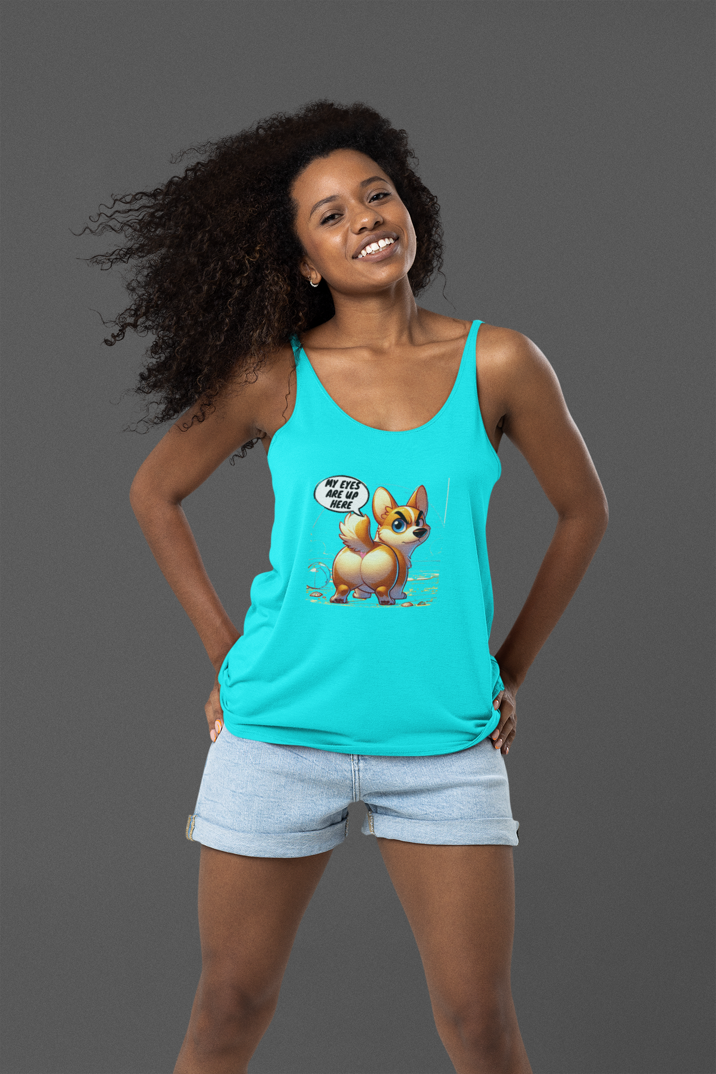 Shiba Inu Lover Racerback Tank Top | Women's Dog Mom Gift & Fitness Apparel