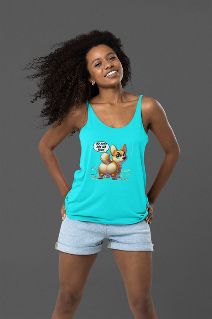 Corgi Lover Racerback Tank Top | Women's Dog Mom Gift & Fitness Apparel