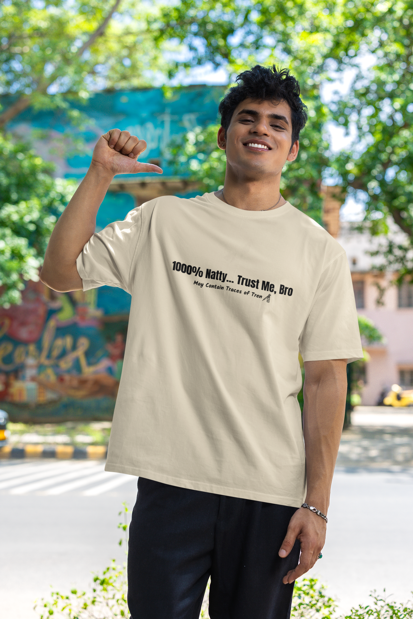 Funny Graphic Tee - 100% Natty Trust Me Bro