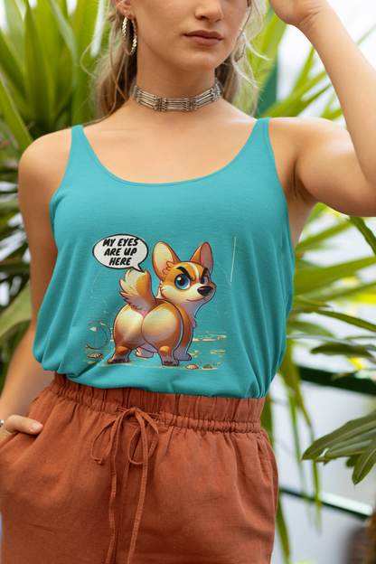 Corgi Lover Racerback Tank Top | Women's Dog Mom Gift & Fitness Apparel