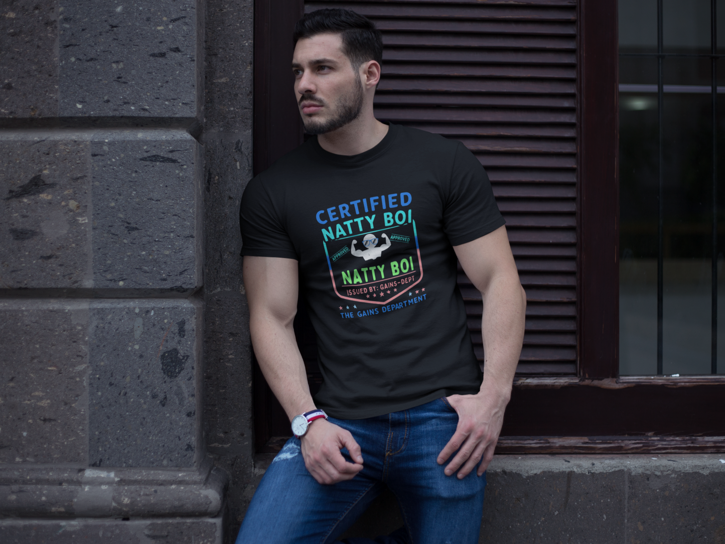 Certified Natty Boi Tee - Funny Gym Shirt for Fitness Lovers