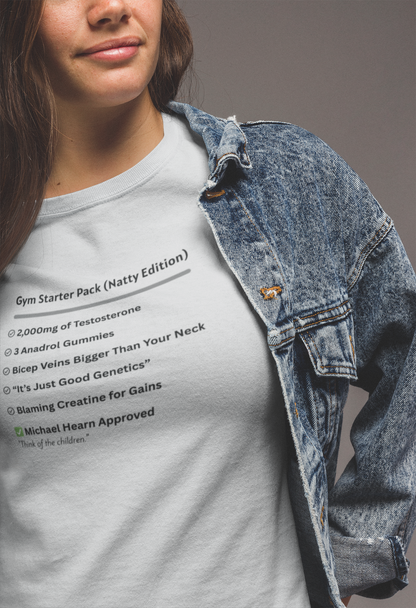 Gym Starter Pack Natty Edition Funny T-Shirt | Unisex Fitness Humor Tee