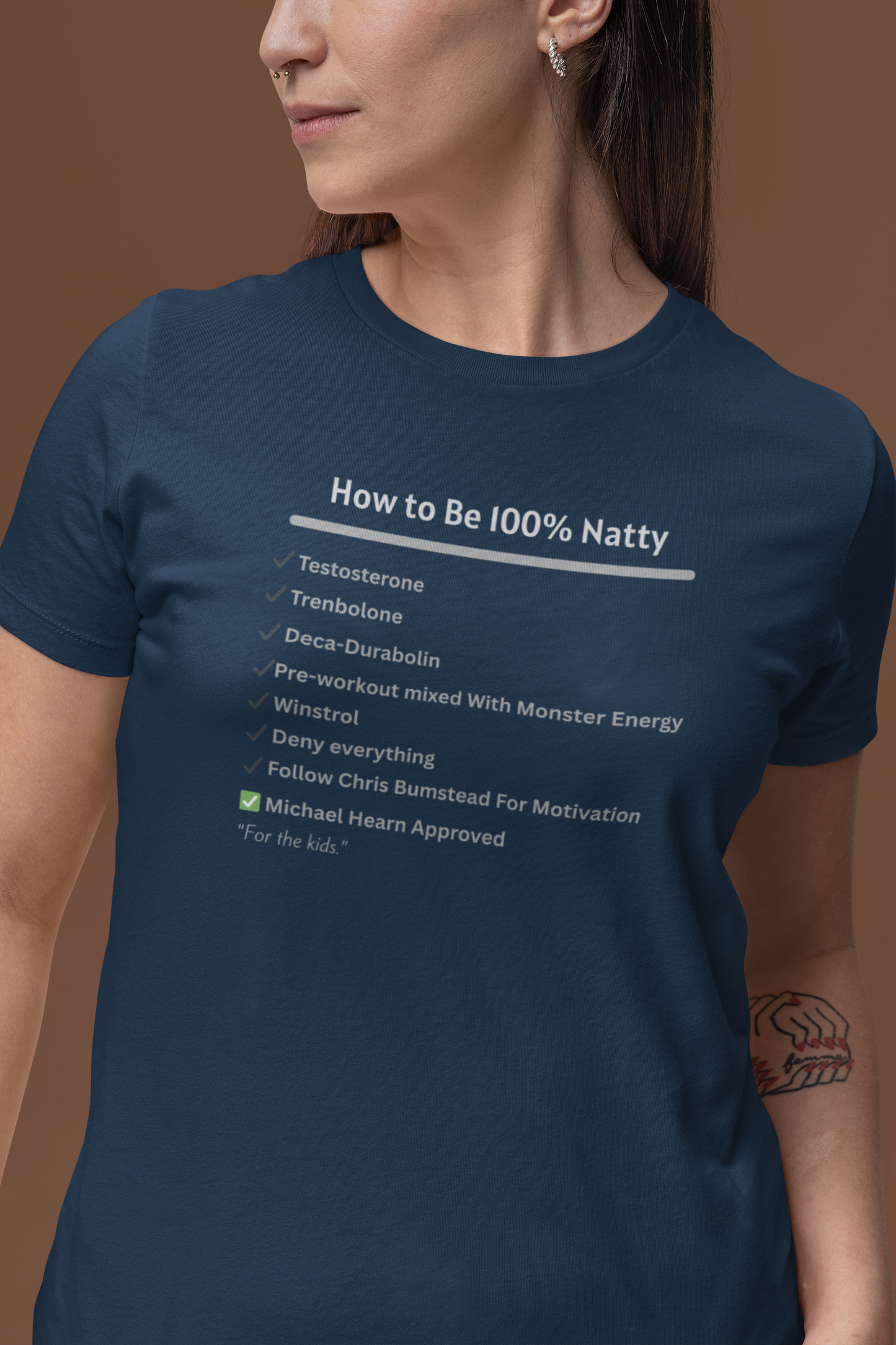 100% Natty T-Shirt | Funny Bodybuilding Tee, Sarcastic Gym Shirt, Unisex Fitness Gift