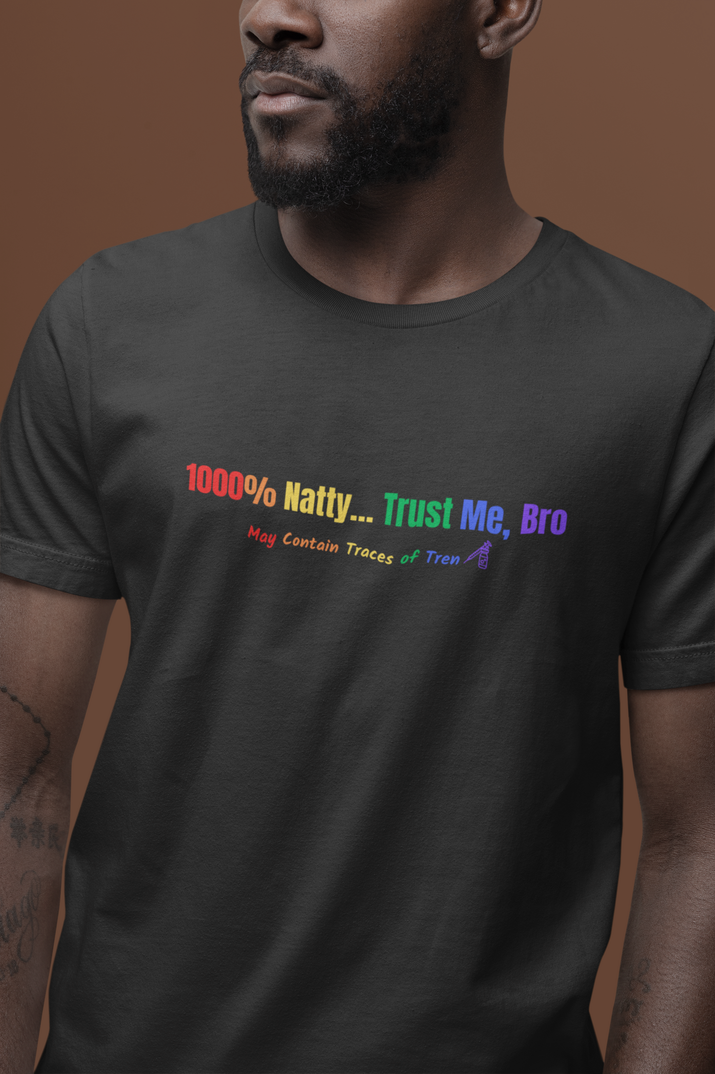1000% Natty - Trust Me, Bro T-Shirt | Funny Gym Slogan Tee