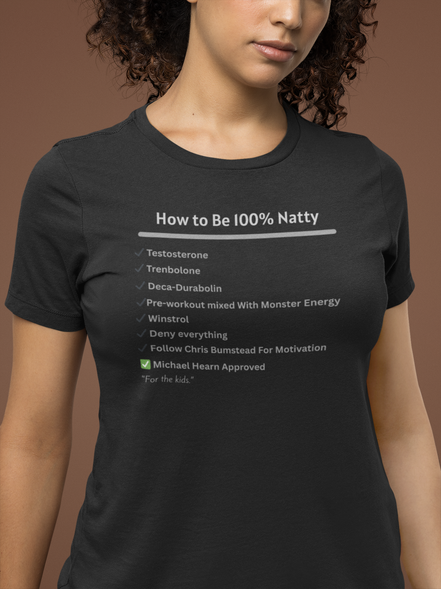 100% Natty T-Shirt | Funny Bodybuilding Tee, Sarcastic Gym Shirt, Unisex Fitness Gift