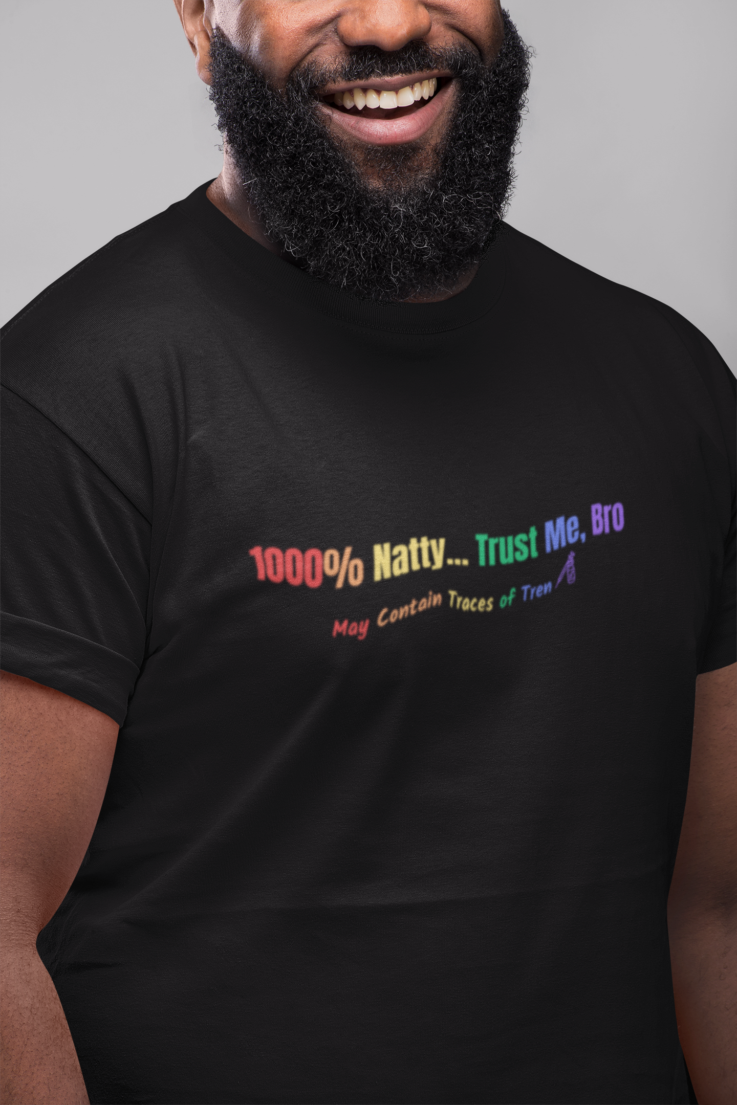 1000% Natty - Trust Me, Bro T-Shirt | Funny Gym Slogan Tee