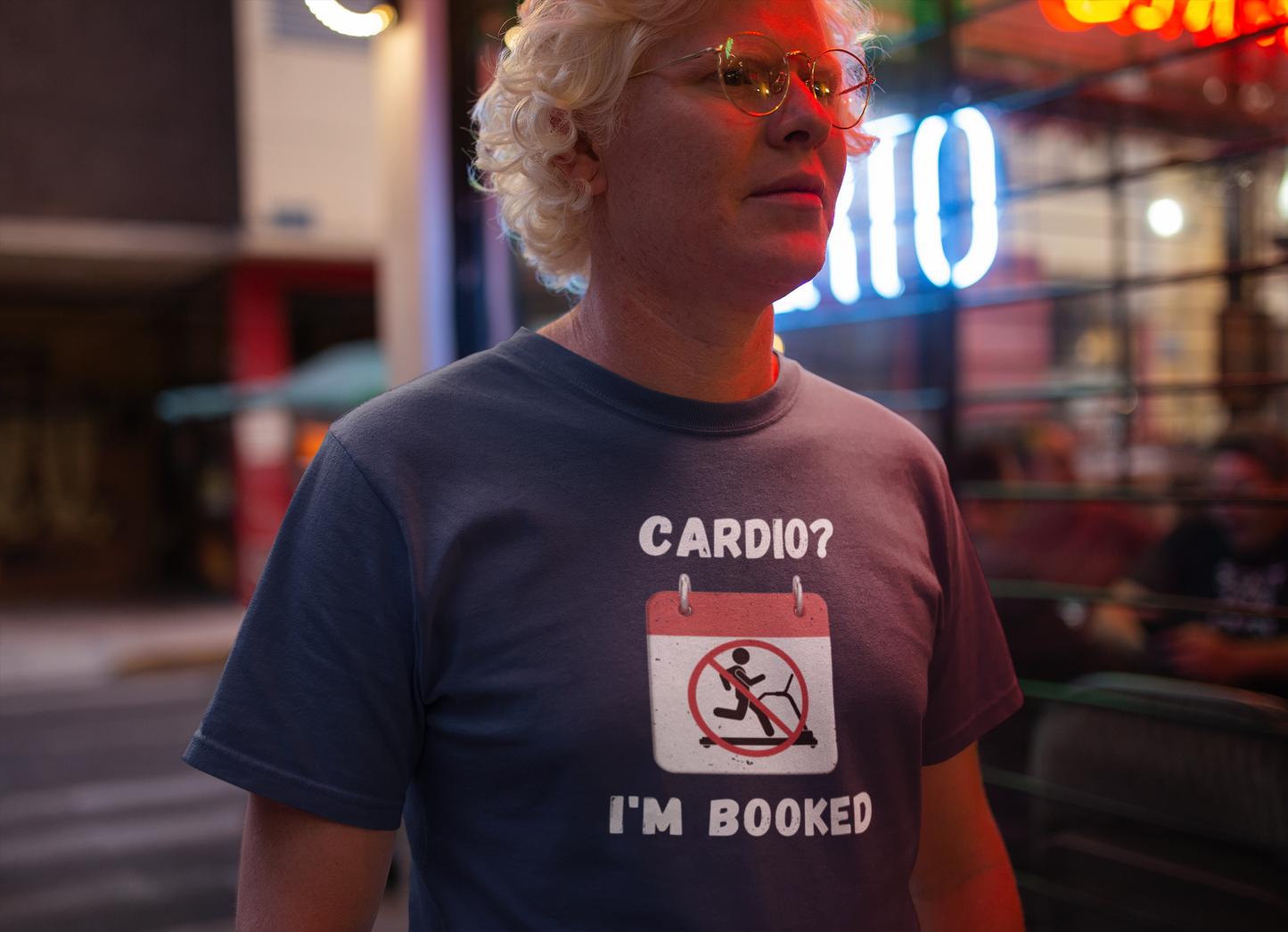 Unisex Jersey Short Sleeve Tee - Cardio I'm booked. Design