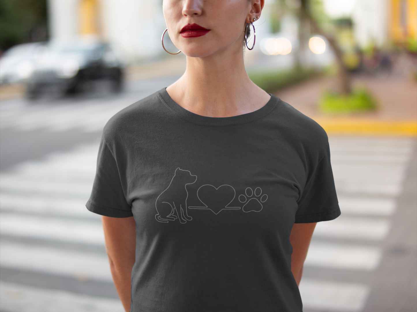 Pit Bull Dog Lover Boyfriend Tee | Women's Graphic Animal Shirt & Pet Parent Gift