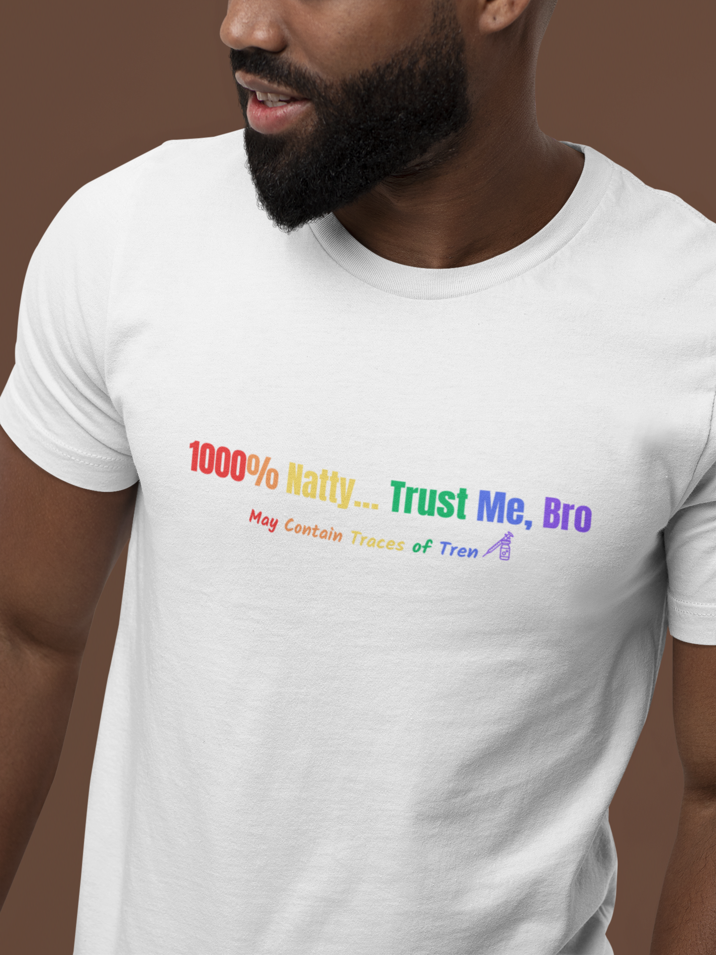 1000% Natty - Trust Me, Bro T-Shirt | Funny Gym Slogan Tee