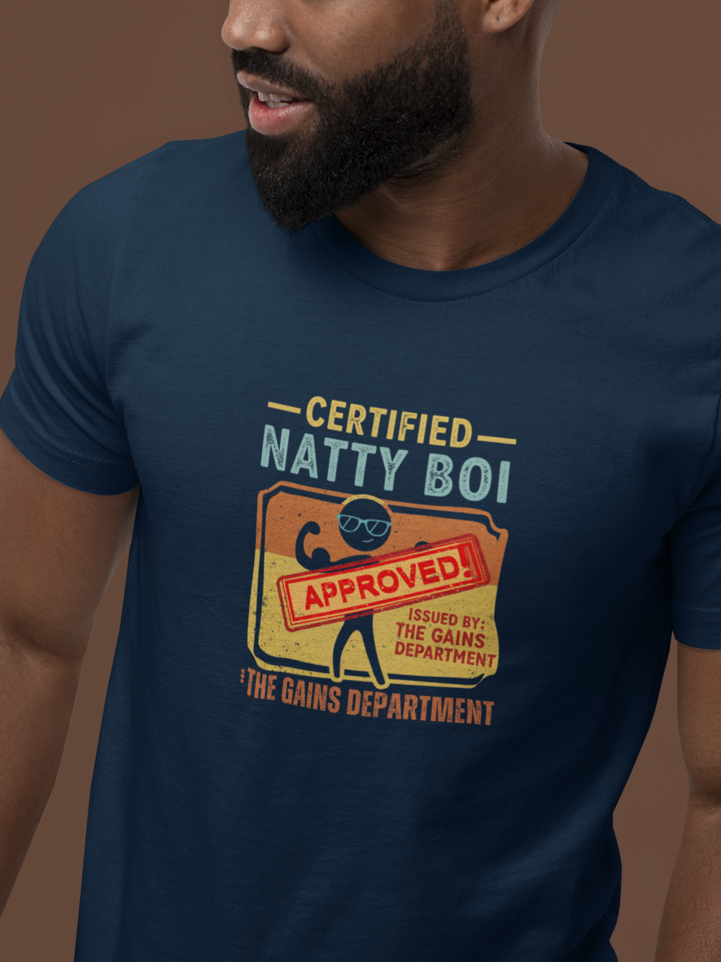 Certified Natty Boi Funny T-Shirt | Unisex Fitness & Gym Gift