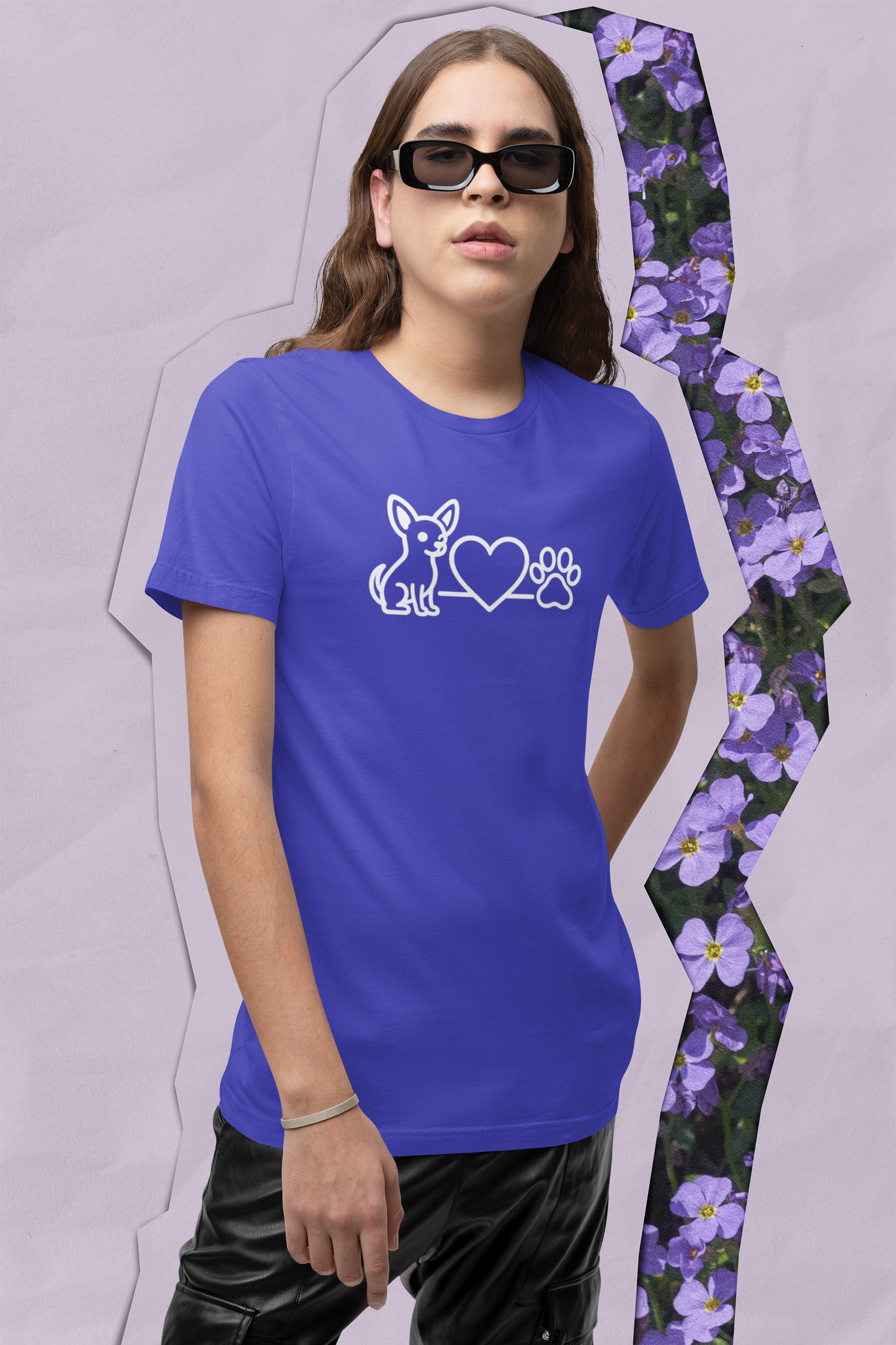 Cute Chihuahua T-Shirt, Unisex Pet Lover Tee, Dog Love Shirt, Animal Rescue Gift, Heart & Paw Design