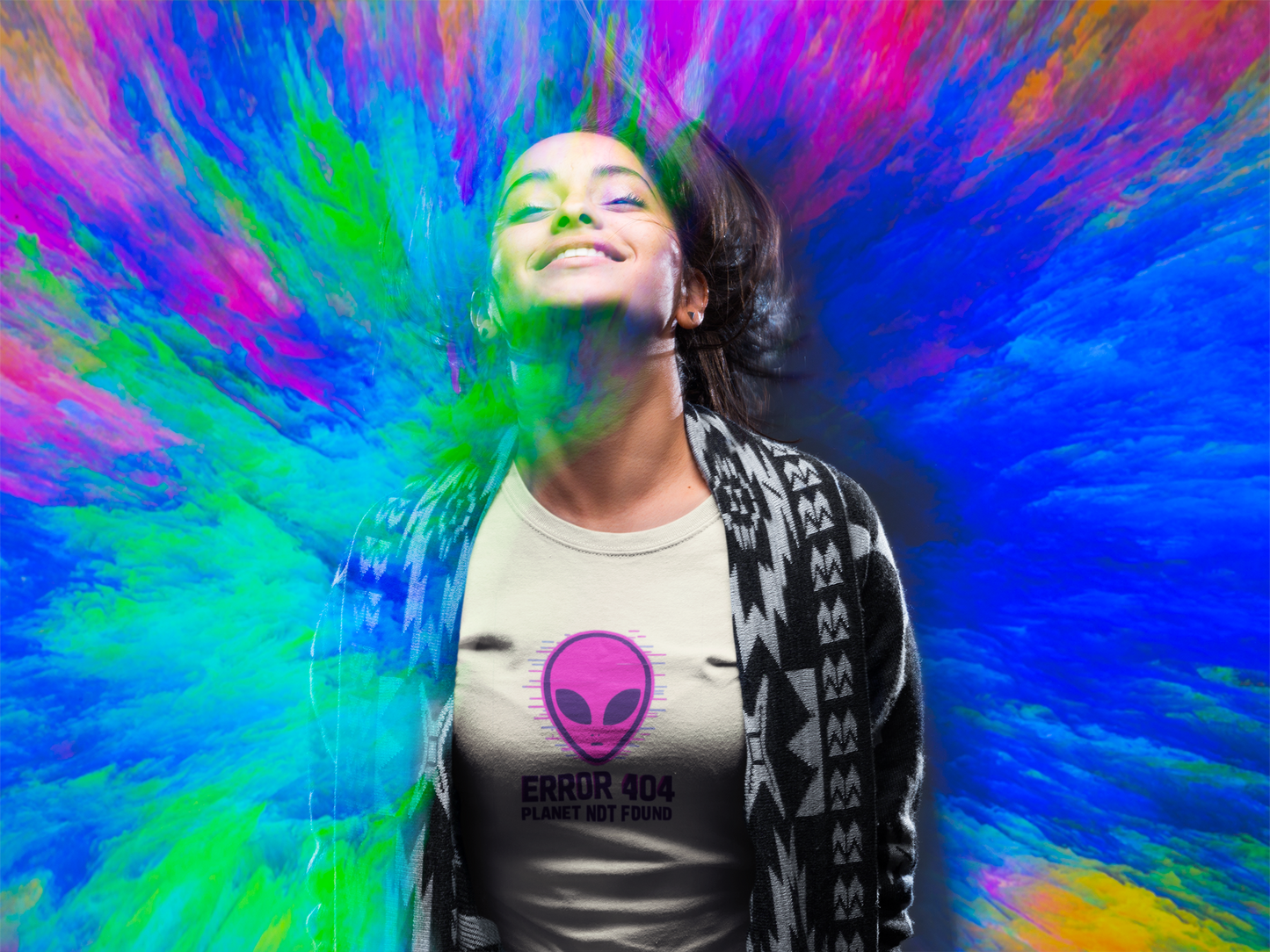 Alien Error 404 T-Shirt | Funny UFO Shirt | Retro Geek Tee | Unisex Sci-Fi Gift | Humorous Casual Apparel