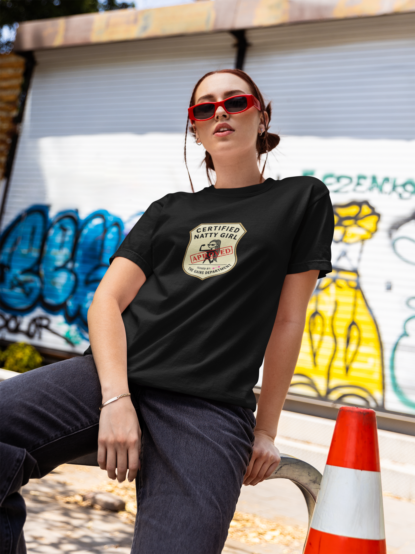 Certified Natty Girl Retro T-Shirt | Funny Unisex Fitness & Gym Gift