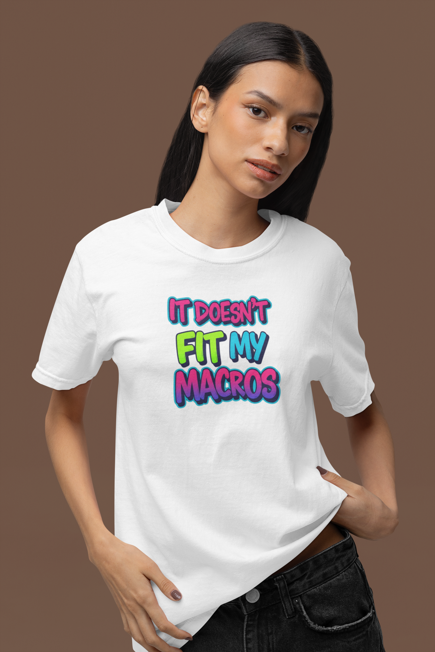 Funny 'It Doesn't Fit My Macros' Unisex Jersey Tee - Perfect for Fitness Enthusiasts