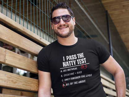 Distressed "I Pass the Natty Test" Funny Unisex T-Shirt | Fitness & Gym Gift