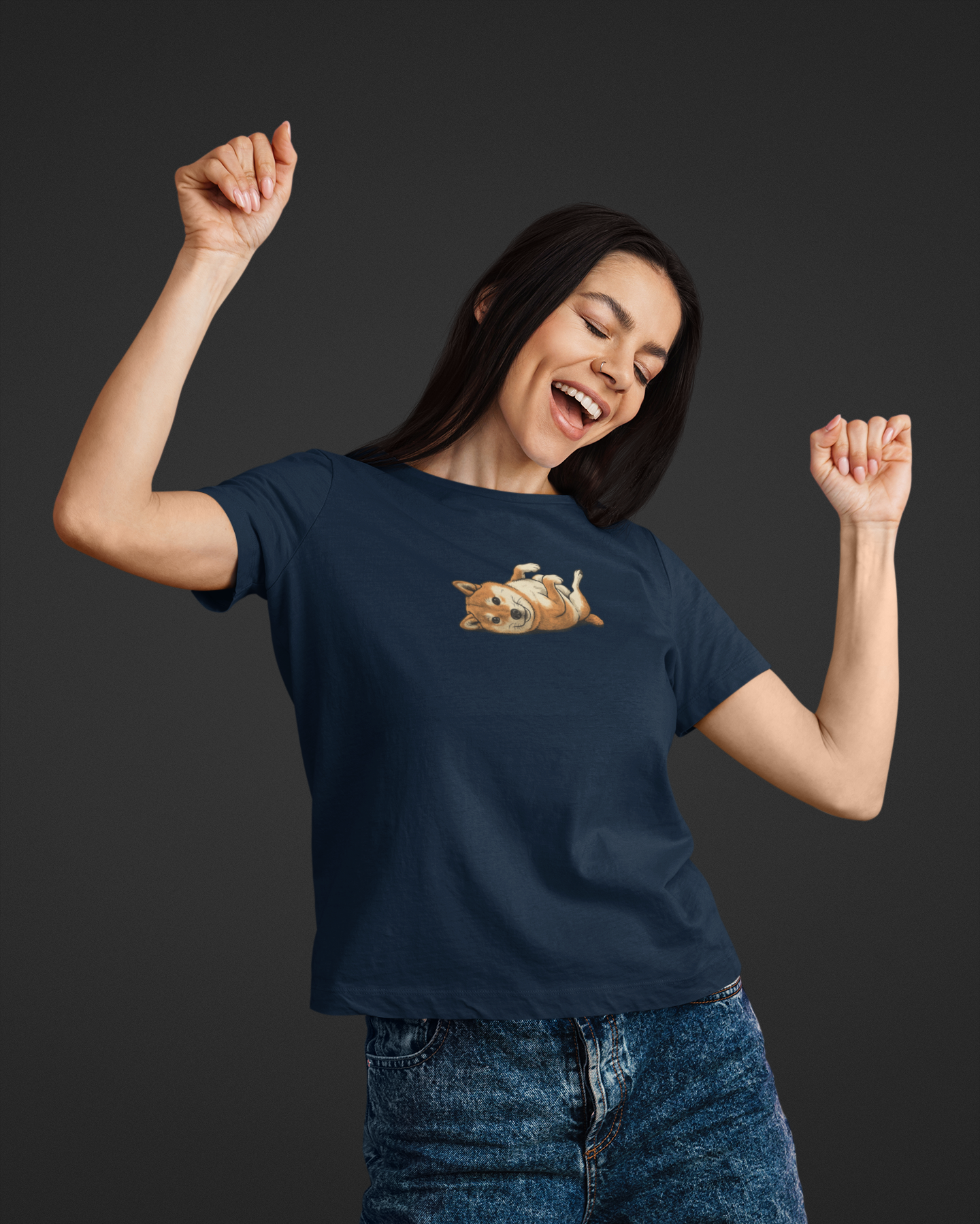 Playful Shiba Inu T-Shirt | Cute Dog Lover Gift | Funny Kawaii Pet Owner Apparel | Unisex Shiba Inu Mom/Dad Tee