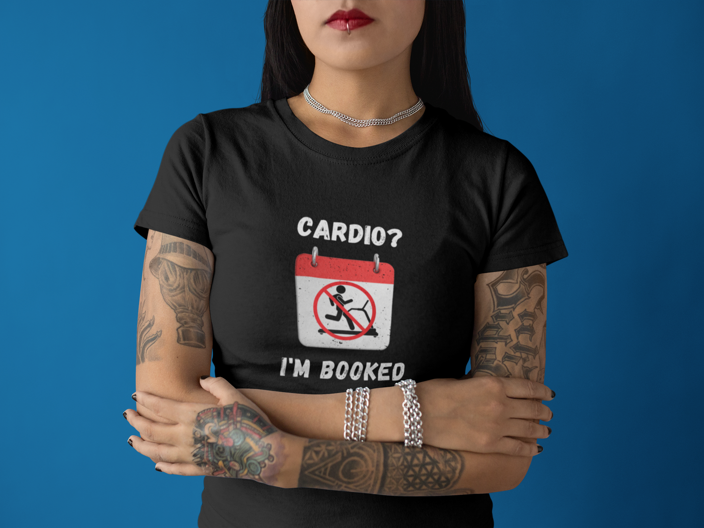 Funny Weightlifting T-Shirt: "Cardio? I'm Booked" Gym Humor Unisex Fitness Gift