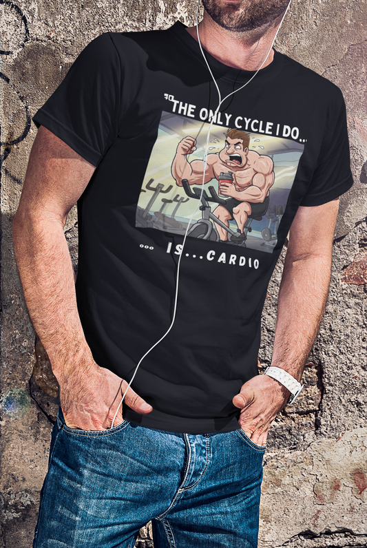 Funny Cardio Gym Tee - Unisex Jersey Shirt with Humorous Design