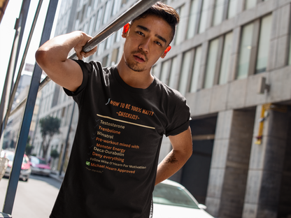 Natty Checklist Funny T-Shirt | Unisex Fitness & Gym Humor Tee